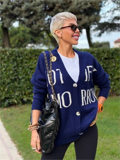 LACİVERT NOTIFY TRİKO HIRKA