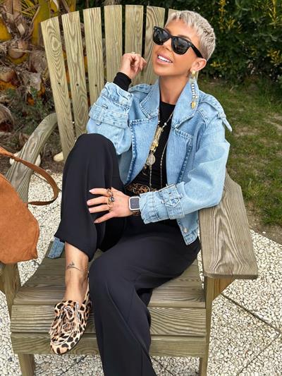 MAVİ LOL MODEL TEK DÜĞMELİ KEMERLİ DENIM CEKET