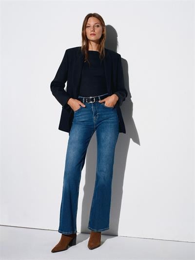 MAVİ ORTA BEL BOOTCUT PANTOLON