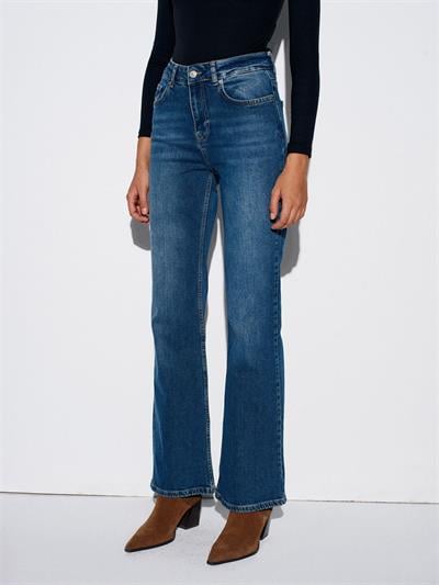 MAVİ ORTA BEL BOOTCUT PANTOLON