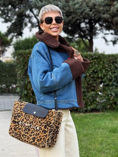 MAVİ TEDDY DETAYLI MONT