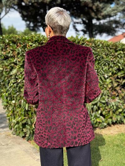 MÜRDÜM KEMERLİ LEOPAR PELUŞ CEKET