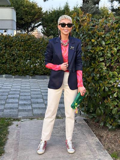 NATURAL RENK BALON JEAN PANTOLON