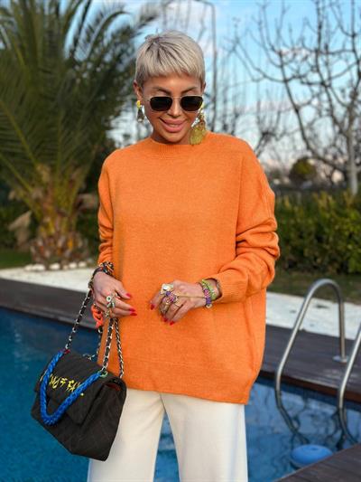 ORANJ BİSİKLET YAKA SALAŞ TRİKO