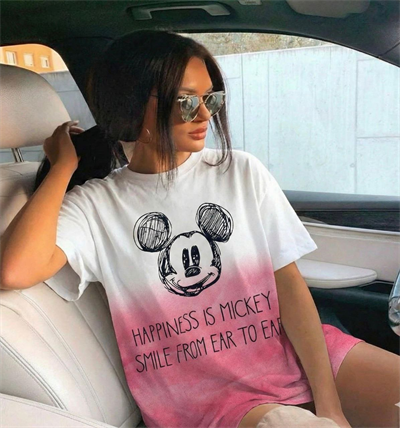PEMBE HAPPINESS MICKEY BASKILI TSHIRT 