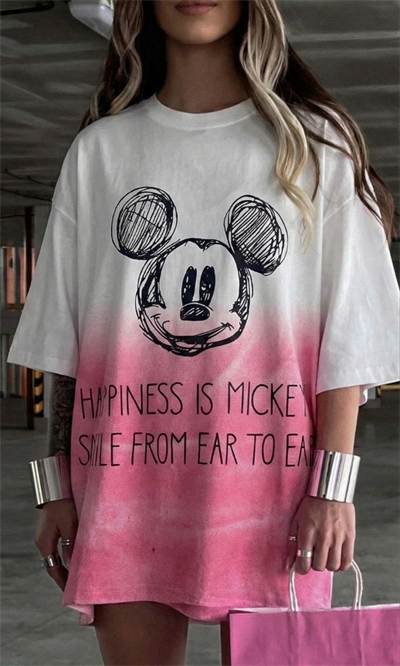 PEMBE HAPPINESS MICKEY BASKILI TSHIRT 