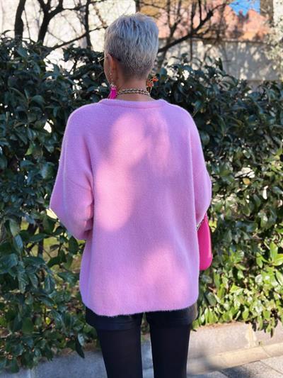 PEMBE YUMOŞ TRİKO KAZAK