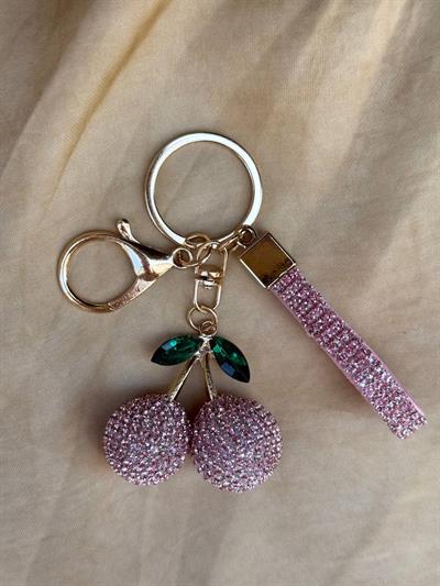 PINK CRYSTAL CHERRİES  CHARM