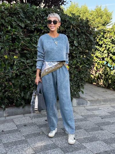 ROYAL BLUE DESENLİ FULAR