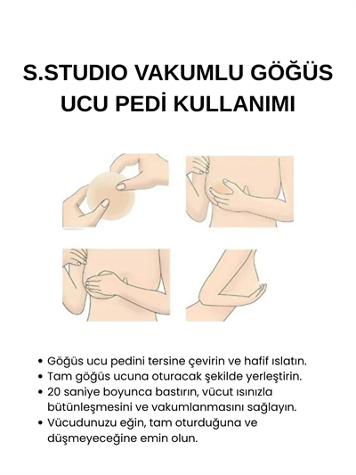 S.STUDIO TEN RENK VAKUMLU GÖĞÜS UCU PEDİ