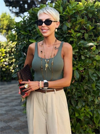 S.studıo U Yaka Modal Atlet Body Haki