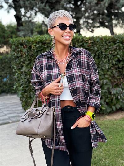 SİYAH EKOSE DENSENLİ GÖMLEK