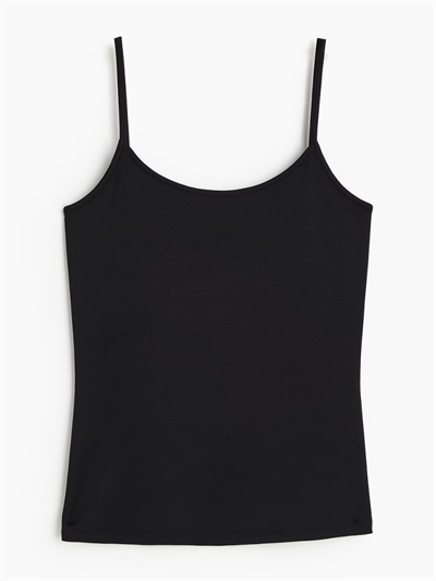 SİYAH İNCE ASKILI MİKROFİBER ÜST