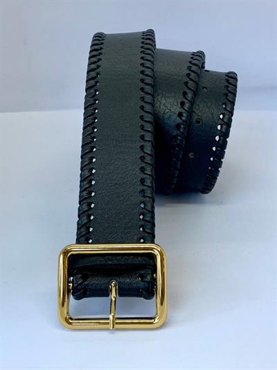 SİYAH ÖRGÜ BİYELİ KEMER