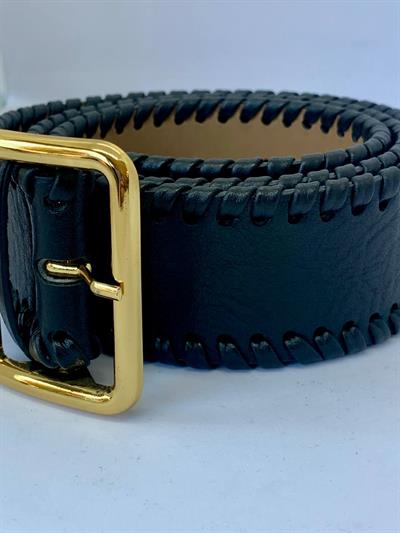 SİYAH ÖRGÜ BİYELİ KEMER