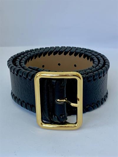 SİYAH ÖRGÜ BİYELİ KEMER