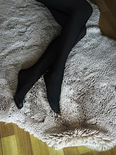 SİYAH PARLAK RETRO ÇORAP TAYT