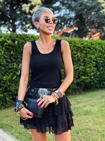 SİYAH S.STUDIO ÖN ARKA U YAKA ATLET