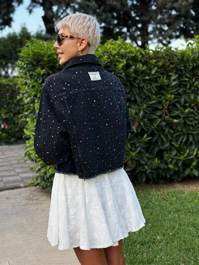 SİYAH S.STUDIO YILDIZ TROKLU DENİM CEKET