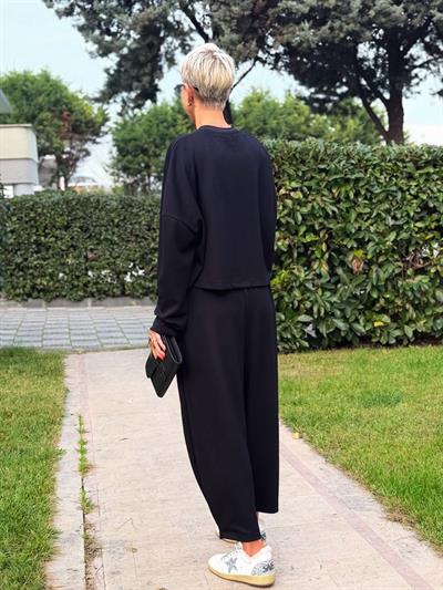 SİYAH ŞALVAR MODEL MODAL TAKIM 