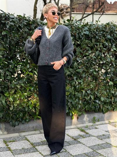 SİYAH TAŞLI JEAN PANTOLON