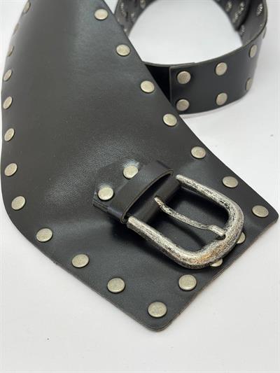 SİYAH ZIMBALI KALIN KEMER