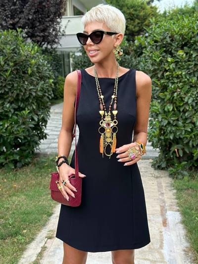 SİYAH ZR MODEL BASIC PREMIUM ELBİSE  