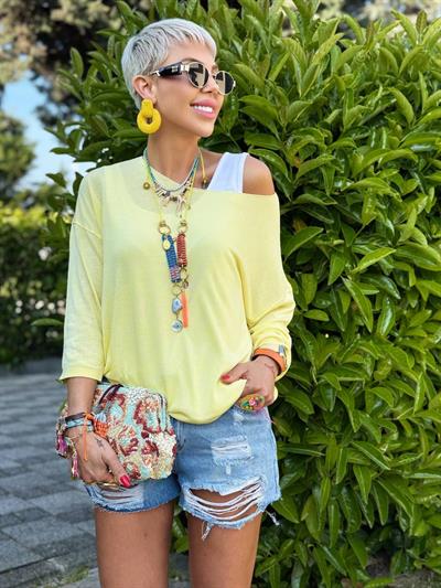 SOFT SARI KAYIK YAKA MERSERİZE