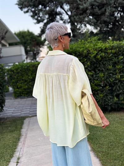 SOFT SARI ŞİFON SALAŞ GÖMLEK