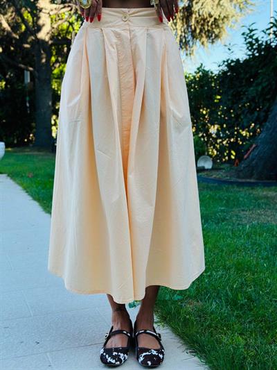 SOMON ÖNDEN DÜĞMELİ CEPLİ KLOŞ ETEK