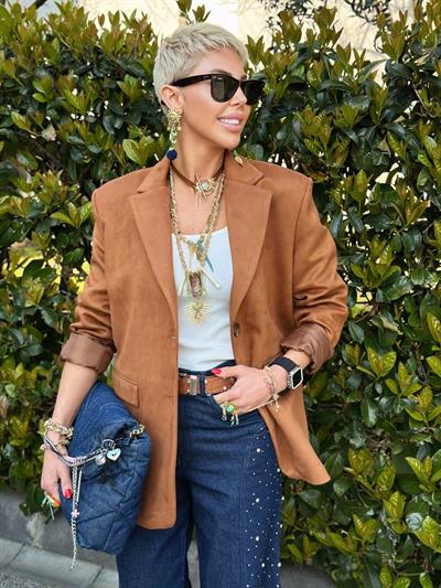 TABA SÜET BLAZER CEKET