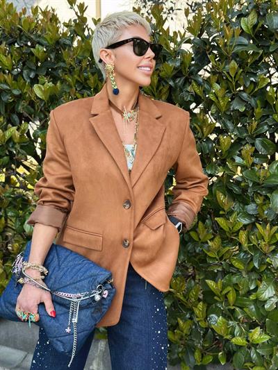 TABA SÜET BLAZER CEKET