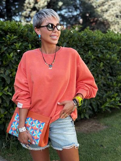 TURUNCU S.STUDIO YIKAMALI SWEATSHIRT