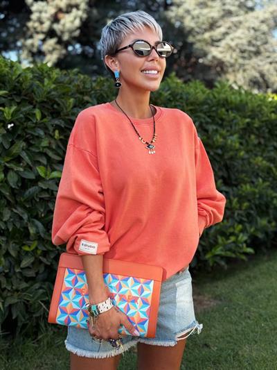 TURUNCU S.STUDIO YIKAMALI SWEATSHIRT