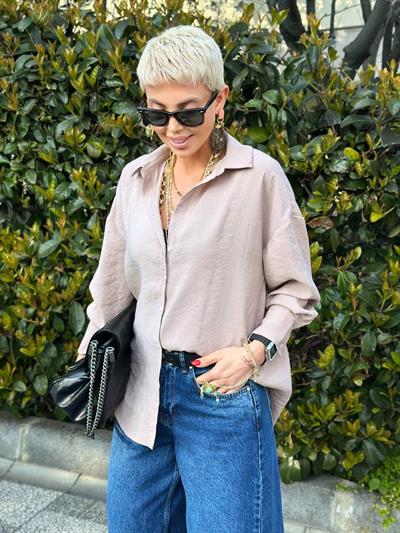 VİZON DOKUMA MODAL SALAŞ GÖMLEK