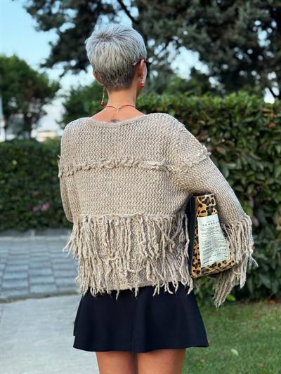 VİZON PÜSKÜLLÜ TRİKO HIRKA