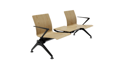 FERRGIO Wood İkili Kollu Ara Sehpalı Bekleme Koltuğu