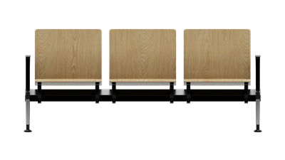 FERRGIO Wood Üçlü Kollu Bekleme Koltuğu