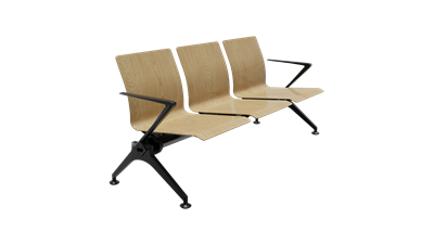 FERRGIO Wood Üçlü Kollu Bekleme Koltuğu