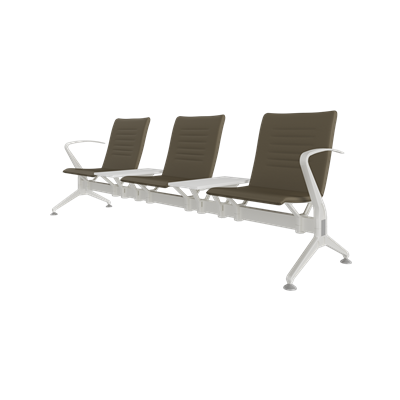 Hub Üçlü Kollu Orta Sehpalı Bekleme Koltuğu