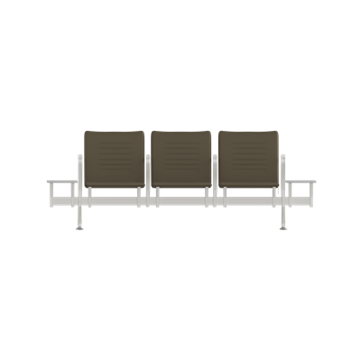 Hub Üçlü Kollu Yan Sehpalı Bekleme Koltuğu