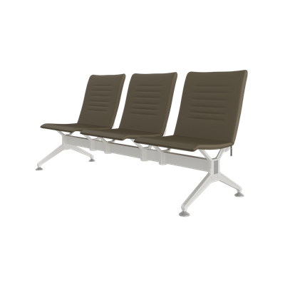 Hub Üçlü Kolsuz Bekleme Koltuğu