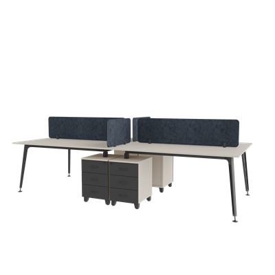 Lux Dörtlü Kesonlu Workstation 280X138 cm