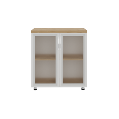 Mio İki Bölmeli Cam Kapaklı Dolap 75X38X85