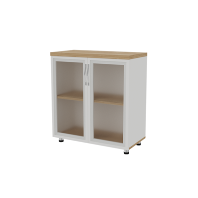 Mio İki Bölmeli Cam Kapaklı Dolap 75X38X85