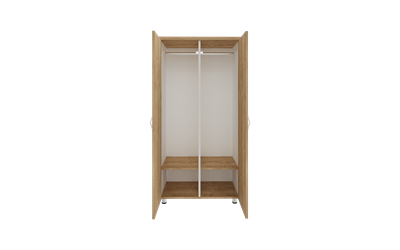 Mio İkili Elbise İç İki Bölmeli Dolabı Tek Raflı 75X55X155