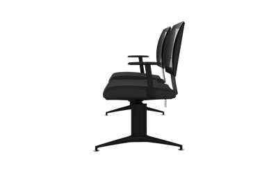 Moe İkili Kollu Orta Sehpalı Mesh Sırtlı Bekleme Koltuğu