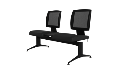 Moe İkili Orta Sehpalı Mesh Sırtlı Bekleme Koltuğu