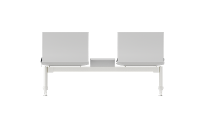 Monza İkili Kolsuz Orta Sehpalı Oturak Döşemeli Bekleme Koltuğu