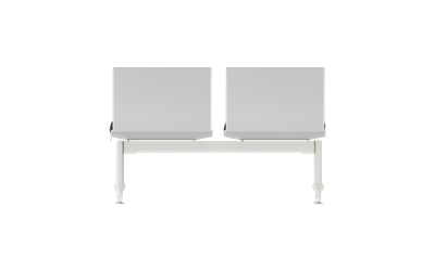 Monza İkili Kolsuz Oturak Döşemeli Bekleme Koltuğu